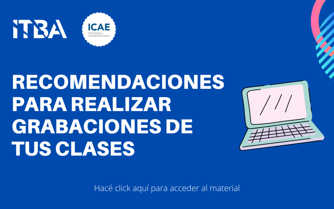 Recomendaciones para realizar grabaciones