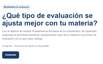 ¿Qué tipo de evaluación se ajusta mejor con tu materia?