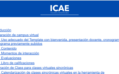 Orientaciones mínimas para el uso del campus y clases virtuales sincrónicas